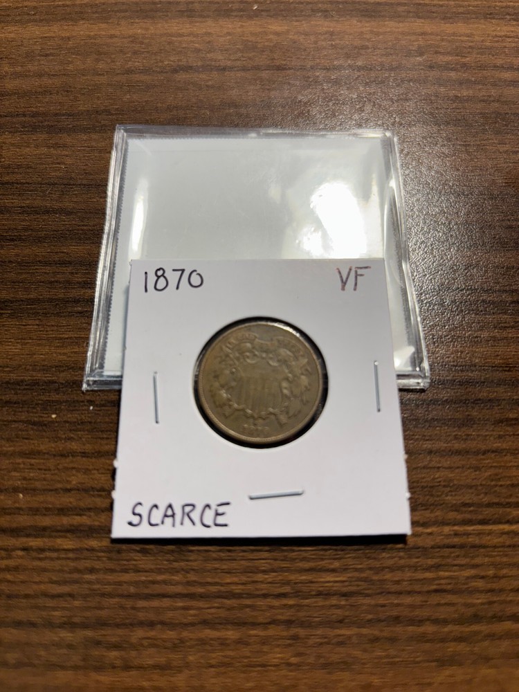 1870-P Two Cent Piece 2C VERY FINE (VF)
