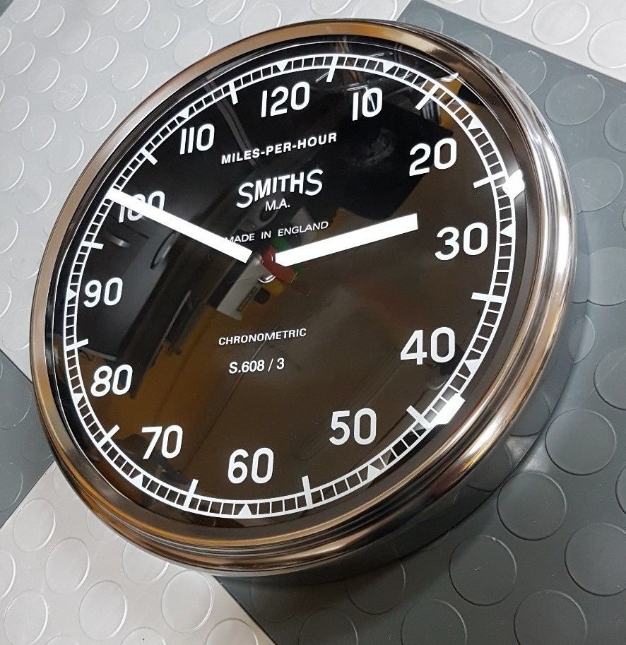 Custom Smiths British Motorcycle Speedometer Shop Clock S.608/3