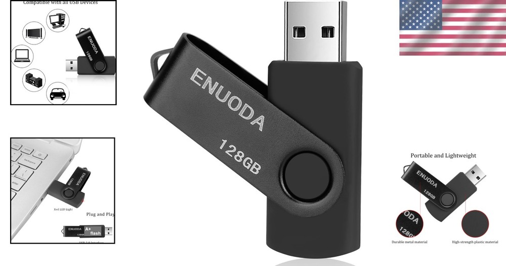 Portable 128GB USB Flash Drive - High-Speed Data Transfer & Wide Compatibility