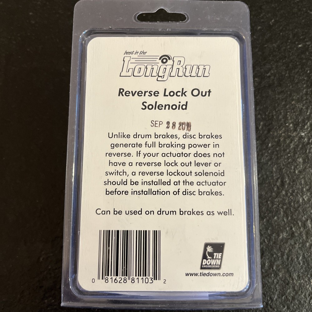 Tie Down 81103 Reverse Lock Out Solenoid NEW