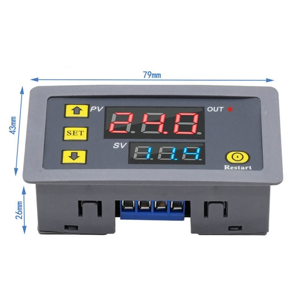 110220V Programmable Digital Time Relay Cycle Delay Module with LED Display