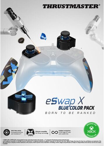Thrustmaster eSwap X Color Pack: Blue - Compatible with XBOX Series X/S, PC [New