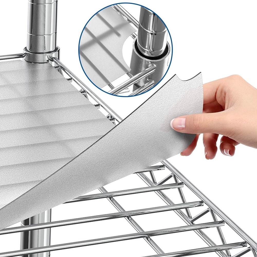 Durable 30 Gauge Polypropylene Shelf Liners for 18x48 Wire Systems - 4 Pack