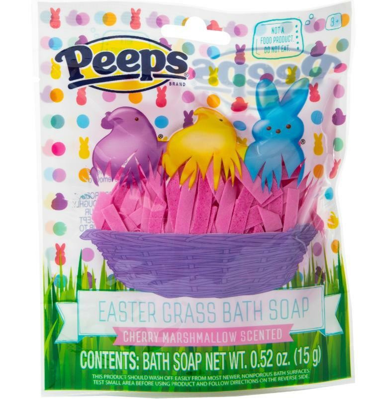 Peeps Easter Grass Colorful Bath Water Bath Soap 4-Pack Cherry Marshmallow 0.52