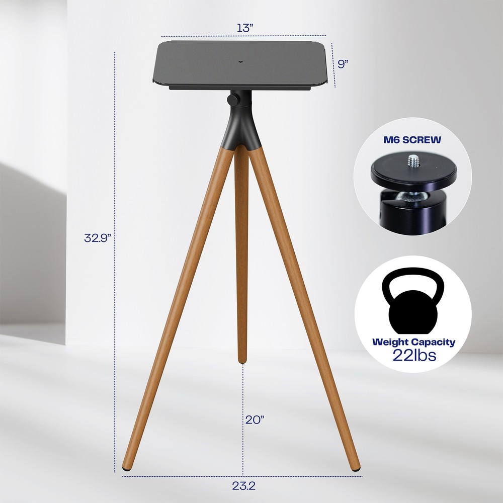 VIVO Dark Walnut Easel Studio Projector Stand
