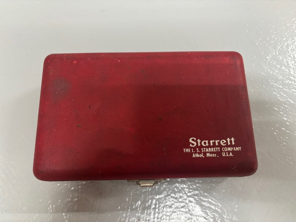 STARRETT No 645 BACK PLUNGER DIAL INDICATOR SET WITH CASE