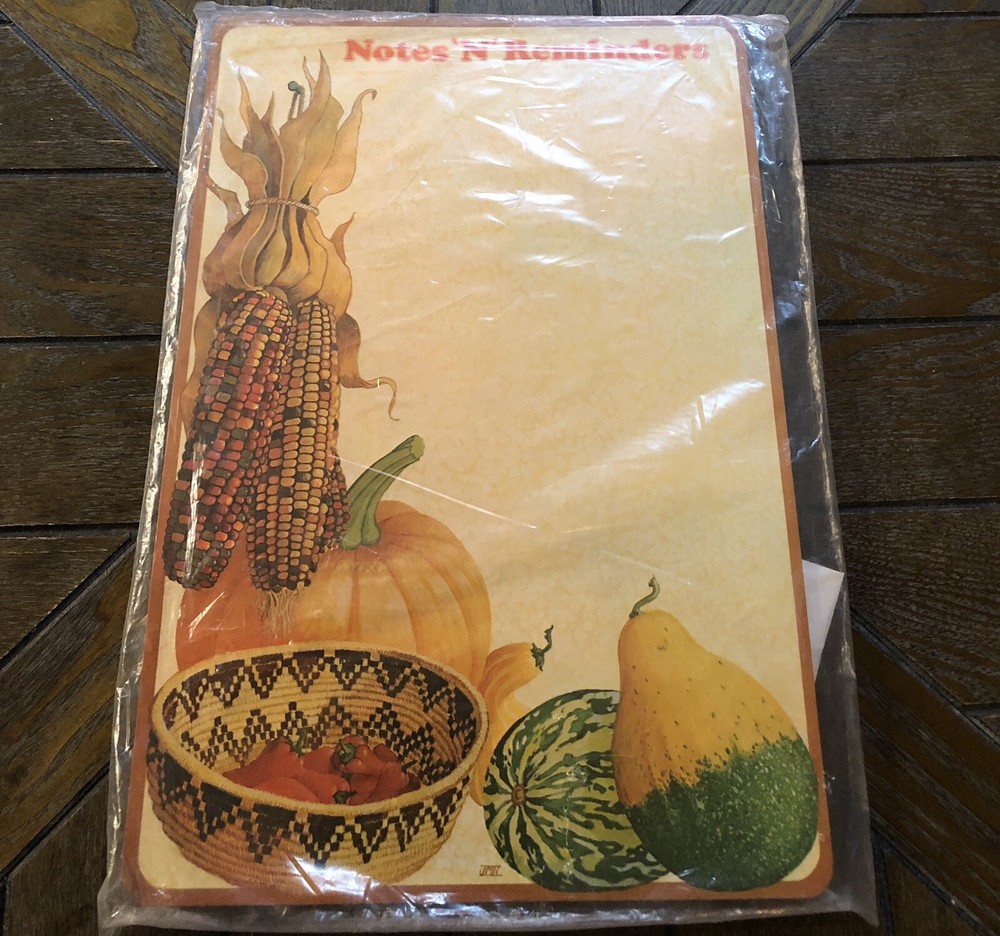 Vintage Current Notes Reminders Message Board Autumn Harvest Write Wipe Off