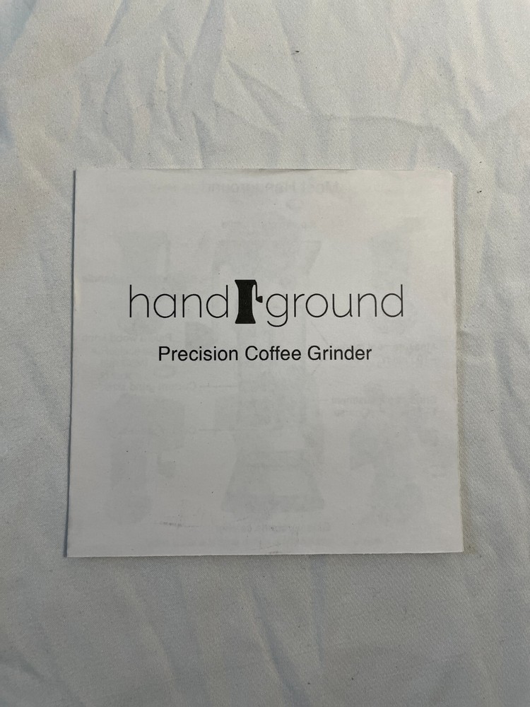 Handground Ceramic Burr Mill Precision Coffee Grinder With User Manual