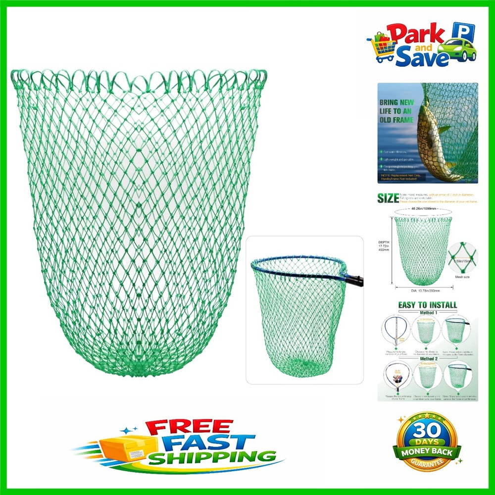 Foldable Fishing Net Replacement - Multiple Sizes, Perfect for Anglers