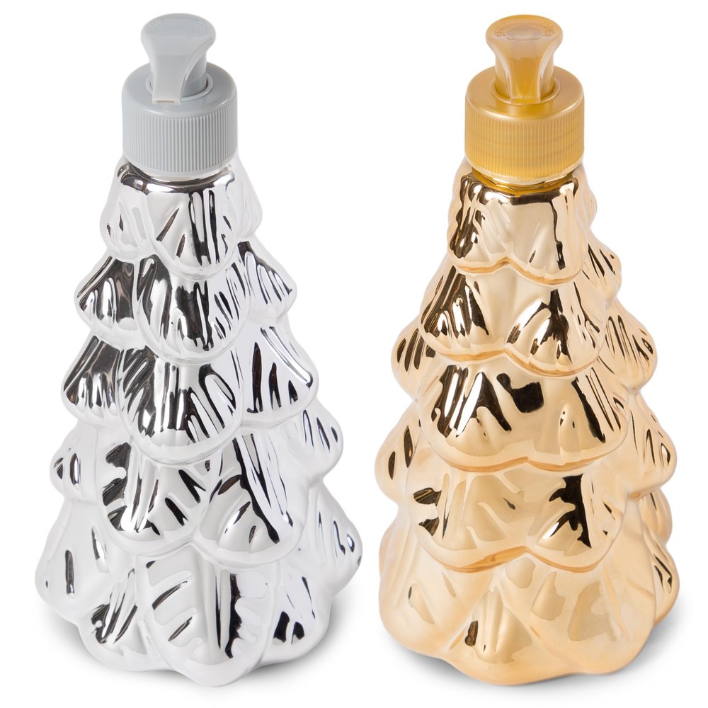 Simple Pleasures Metallic Christmas Tree Trees 2 Pack, Multicolor