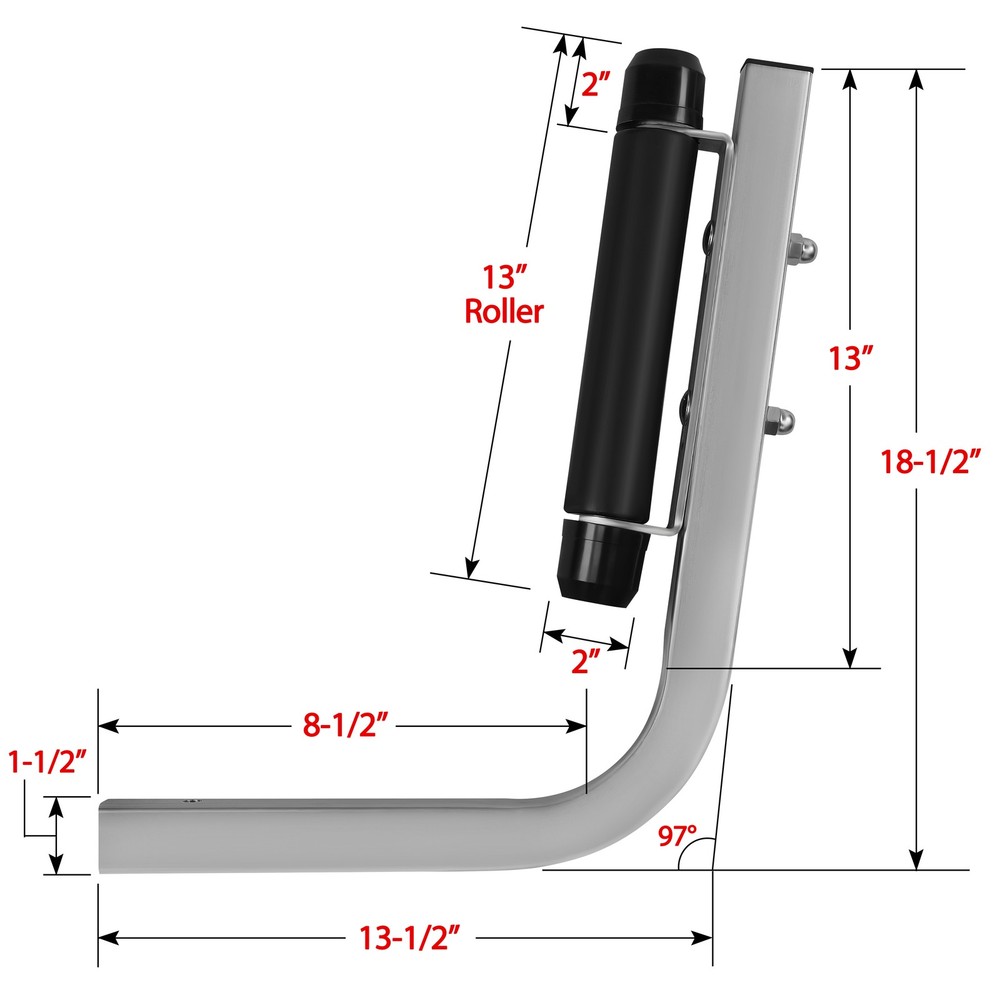 Heavy Duty Boat Trailer Roller Guide-On System 97° Bend Adjustable Kit
