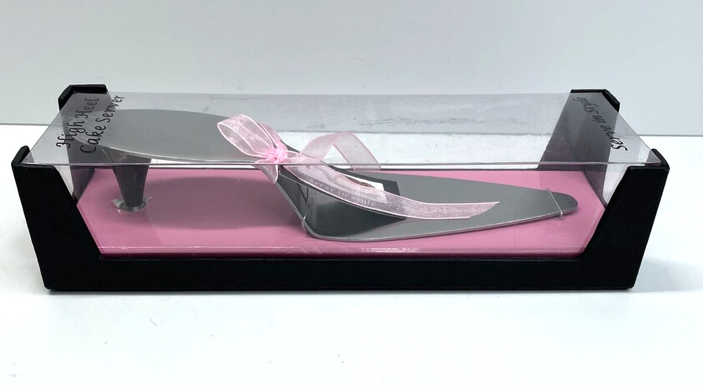 HIGH HEEL CAKE SERVER STAINLESS SERVE IN STYLE WILD EYE DESIGNS NEW IN BOX