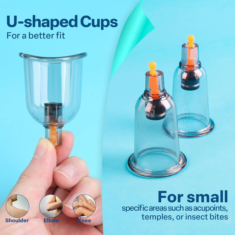 Cupping Kit for Massage Therapy, Silicone Physical Chinese Therapy Cupping Set a