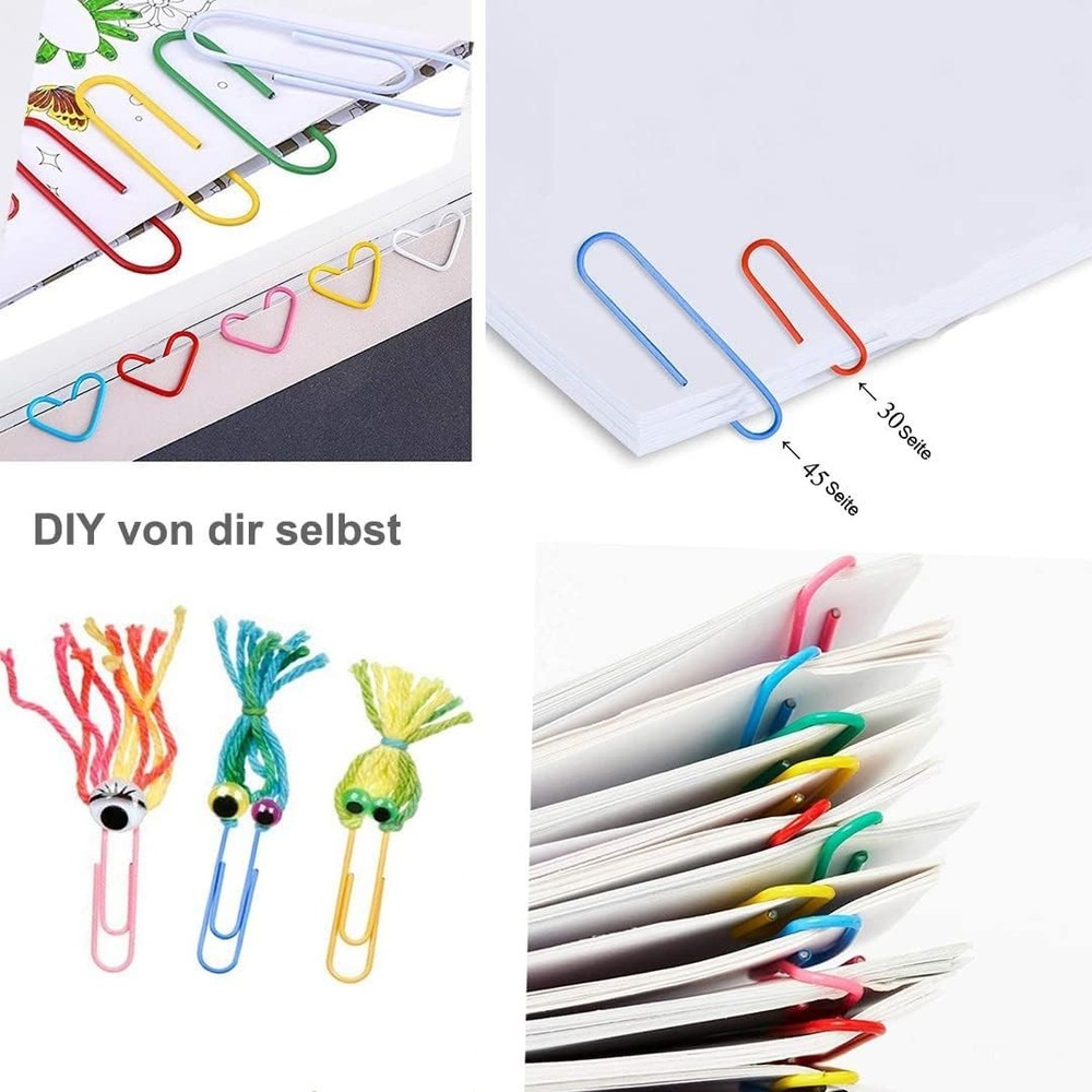 Colorful 400PCS Medium & Large Paper Clips - Smooth, Durable, and Multi-Purpose