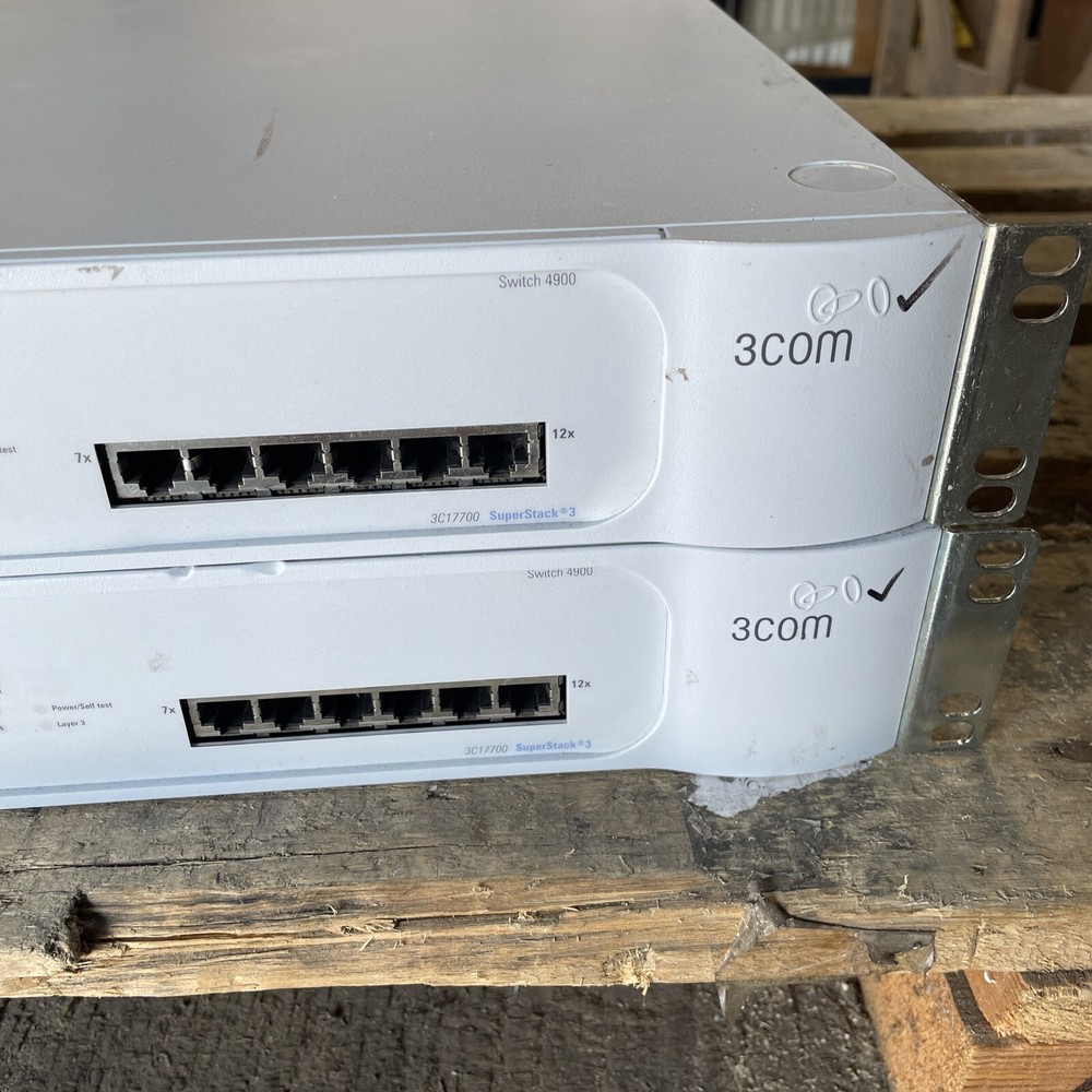 (2) 3Com SuperStack 3 Switch 4900 - switch - 12 ports desktop *No Power Cord*