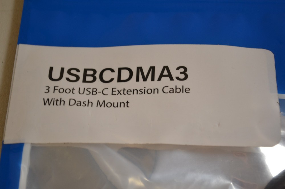 PAC USBCDMA3 Long 3' Dash Mount USB-C Extension Cable w/Dash Mount