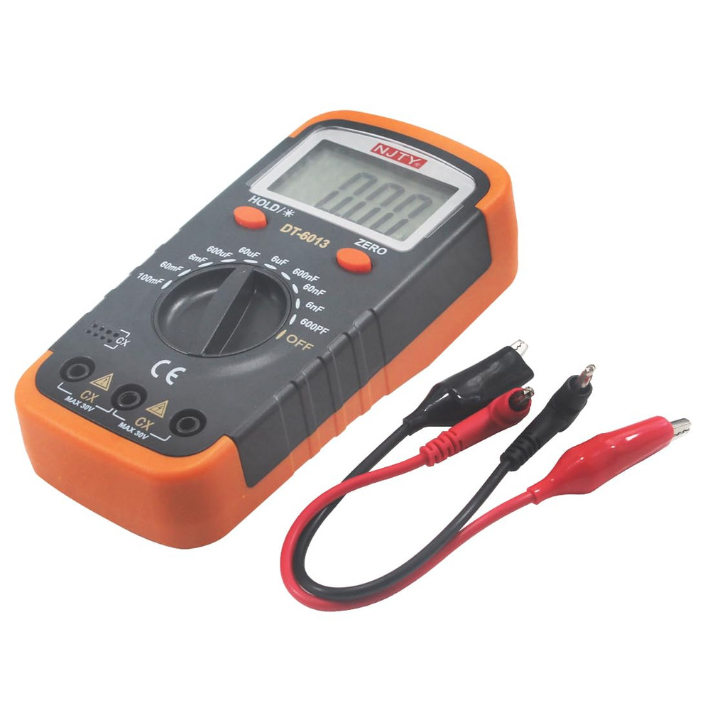 DT6013 Digital Capacitor Meter, 6000 Counts Capacitance Tester Large LCD Screen