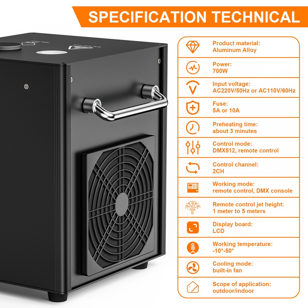 U`King 4PCS Cold Spark Machine 700W Stage Effect DMX Firework DJ Event Wedding