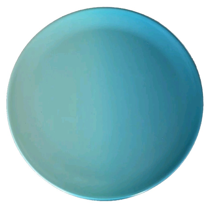Four (4) Sun Squad ~ 10.5" Dinner Plates ~ Melamine ~ Two Tone Teal