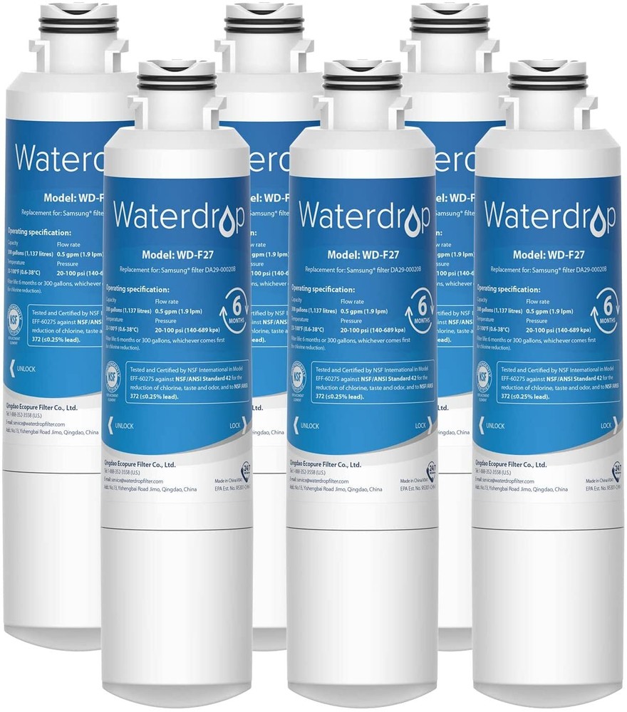 Waterdrop DA29-00020B Refrigerator Water Filter, Replacement for Samsung HAF-CIN