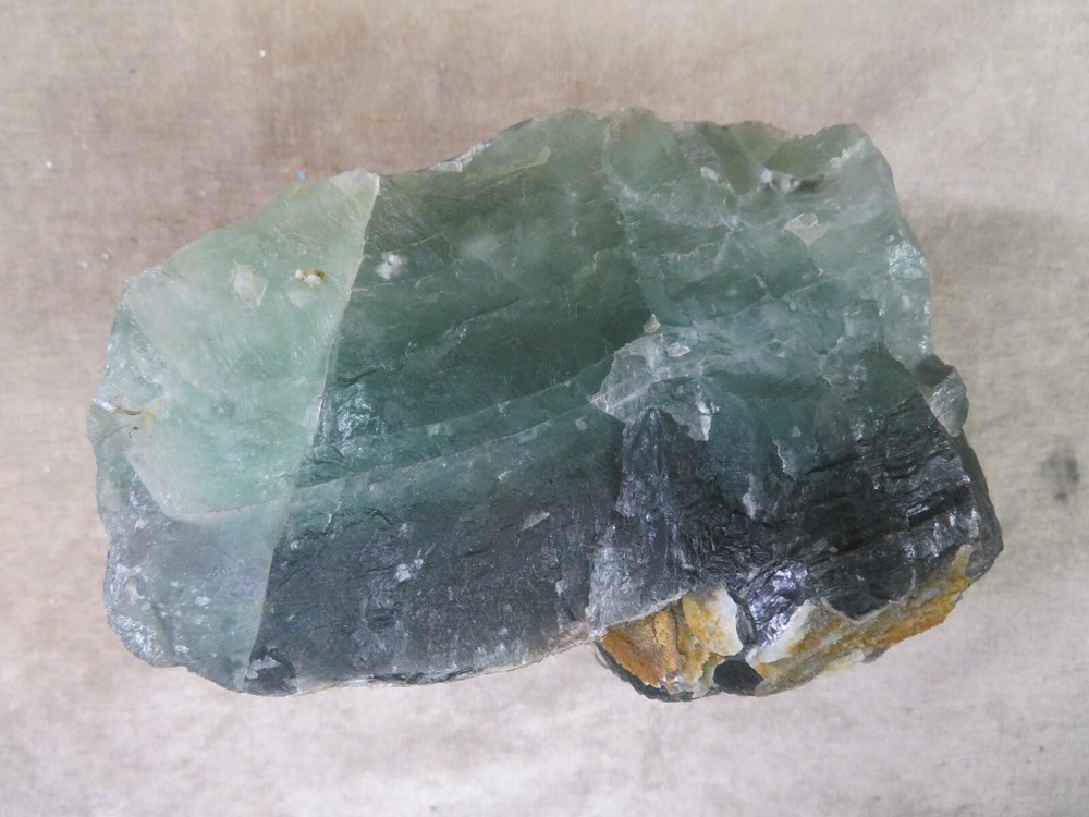 8 pound 8 ounce Multi Colored Fluorite Cutting Rough Durango Mexico