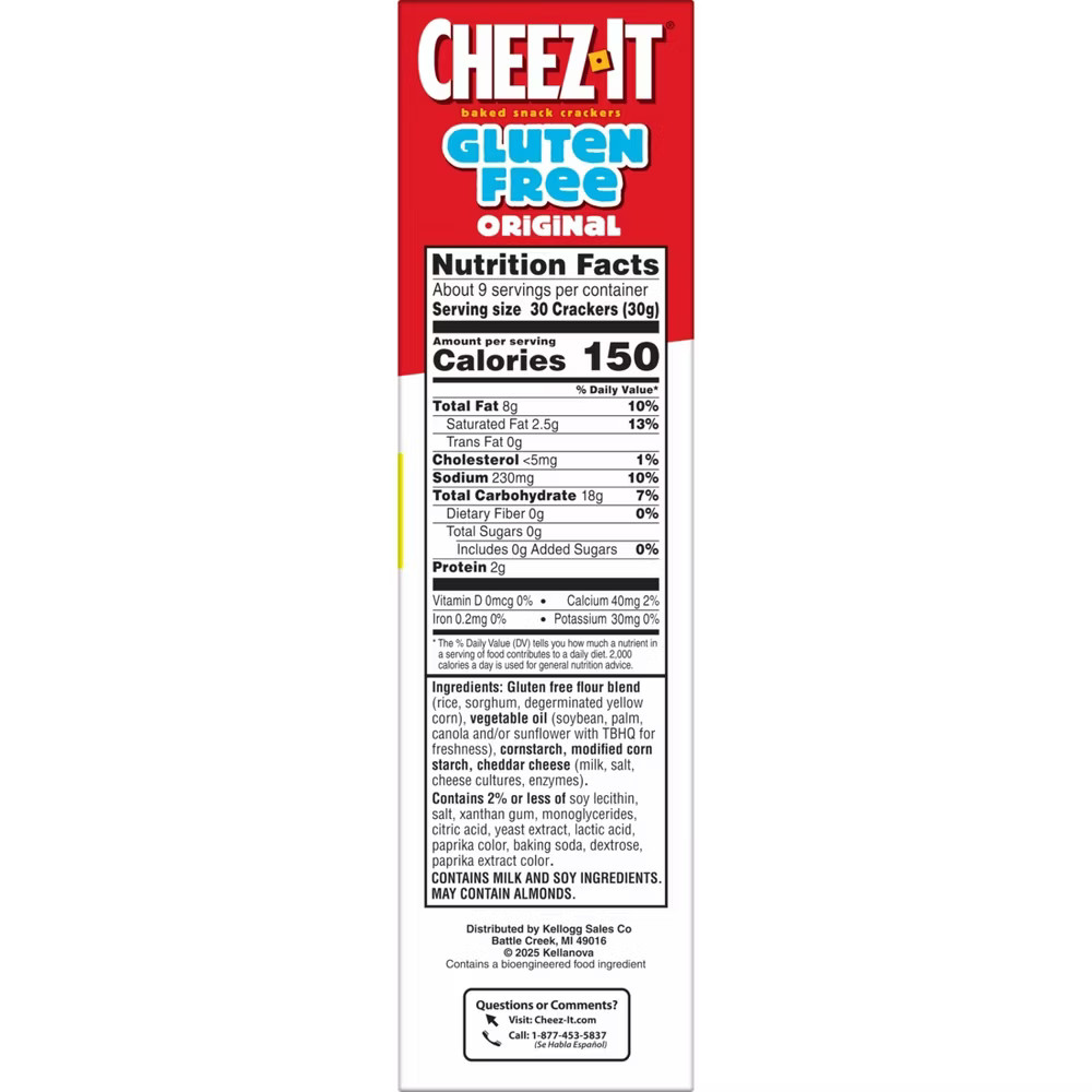 Cheez-It Gluten Free Snack Crackers - 9oz (3 pack)