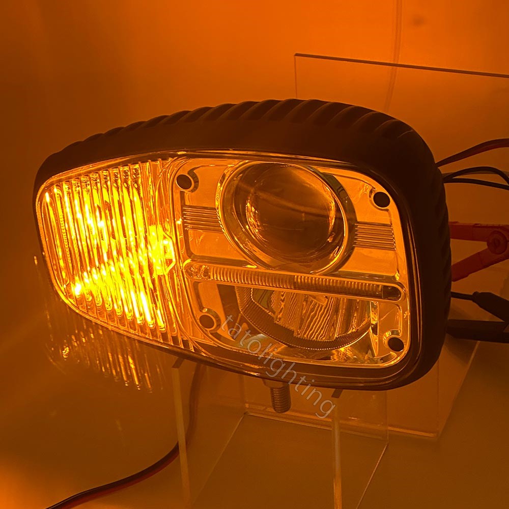 2PCS LED Headlight For JCB Telehandler Loader Loadall bobcat Wired Bobcat Loader