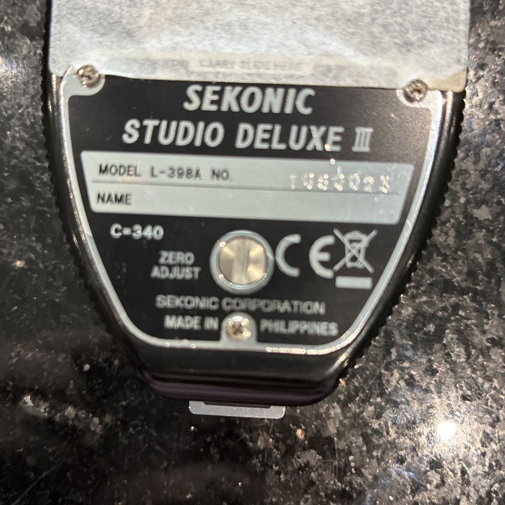 sekonic l-398a studio deluxe iii light meter