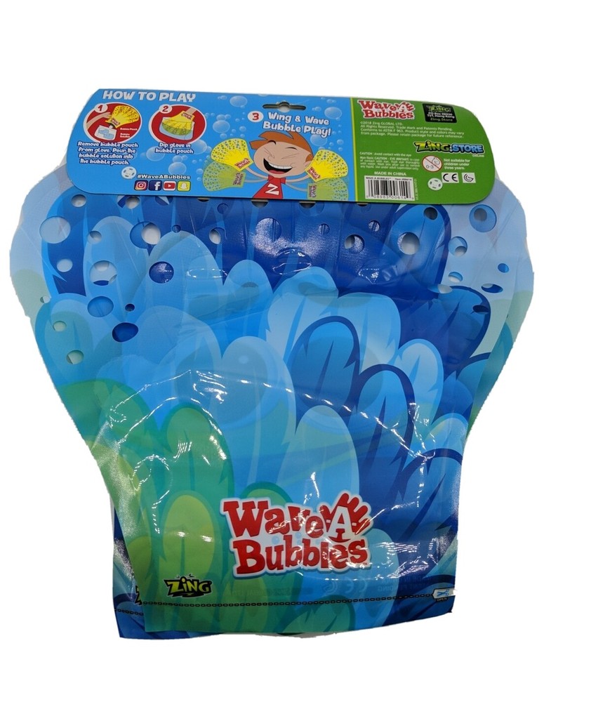 Zing Wave-A-Bubbles 2 Pack Hours Of Bubble Fun! Blue Bird