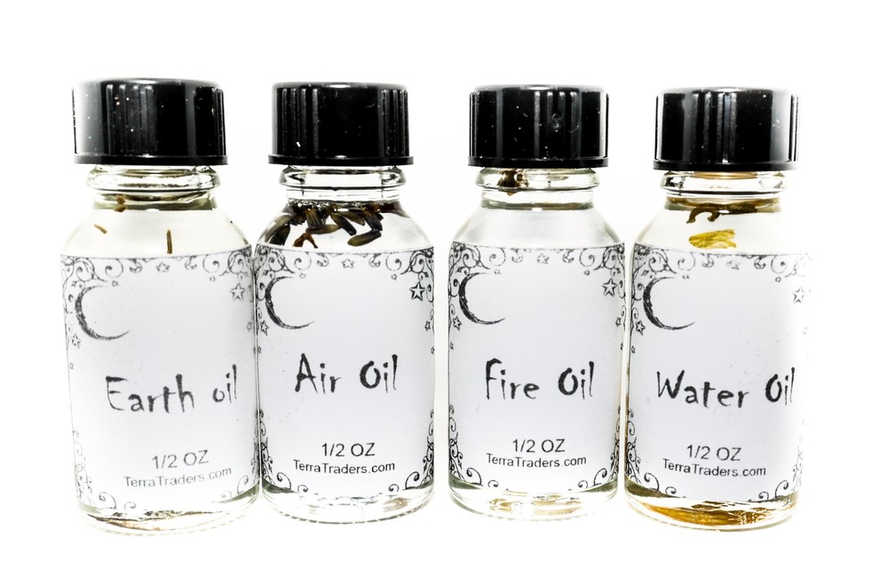 Elemental Wiccan Magick Oils Set