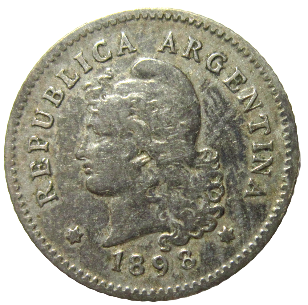ARGENTINA. 10 CENTAVOS, 1898.