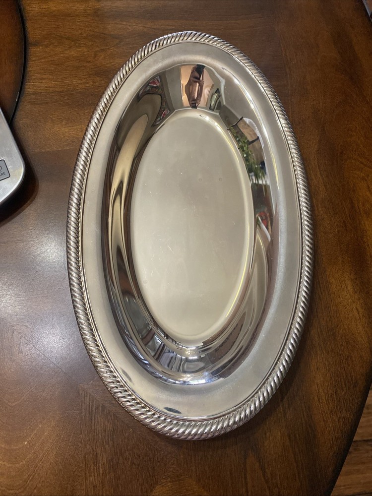 International Silver Co. Roped platter