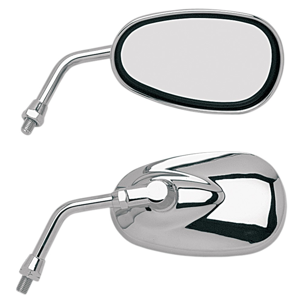 56-9810 Emgo Li'l Cruiser Mirror-M10 Reverse Thread/Chrome
