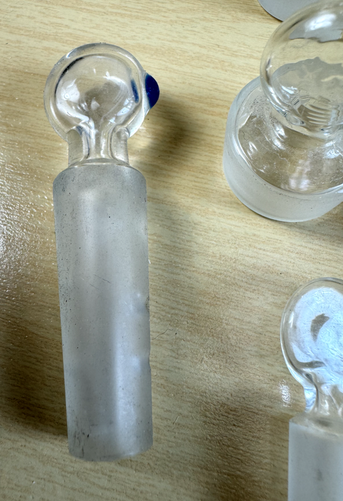 Glass Flask Pennyhead Stoppers - Lot of Hallow & Solid - Various sizes