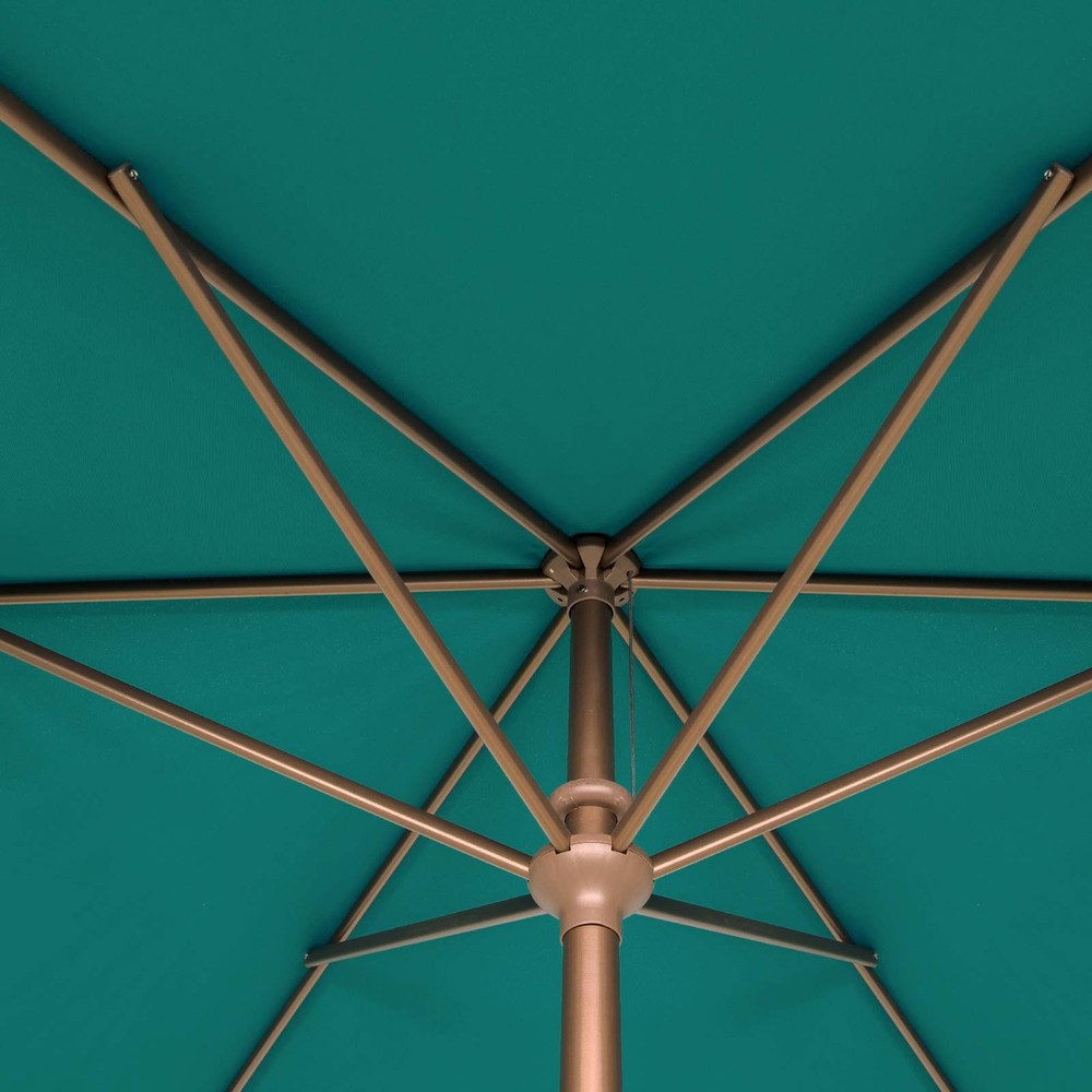 Ogrmar 6.5x10ft Patio Umbrella Rectangular Outdoor Table 10FT, Turquoise
