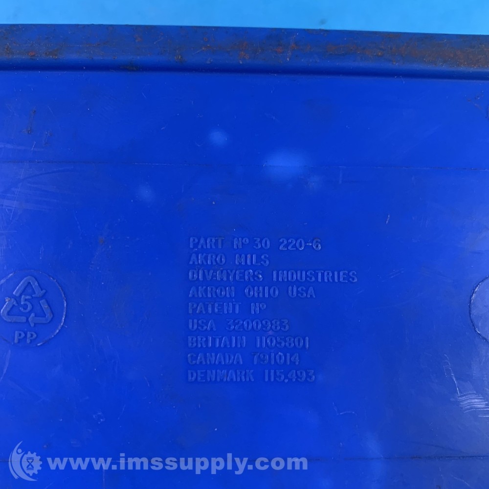 Akro Mils 30 220-6 Blue Plastic Storage Stacking Hanging Bin USIP