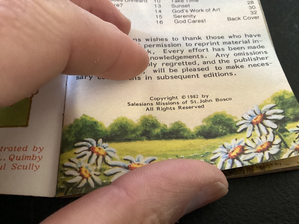 Small "His Touch" Religious Booklet