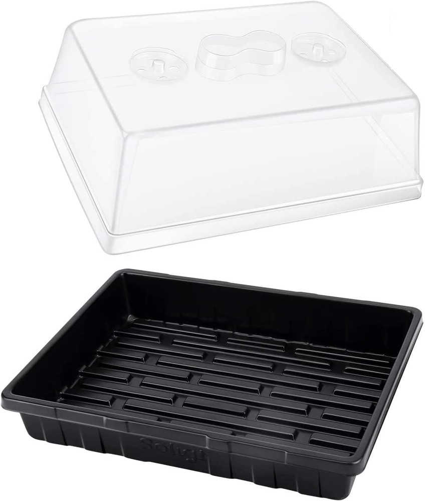 3 Set Strong Seed Starter Trays With 5" Humidity Domes For Seed Starting NEW