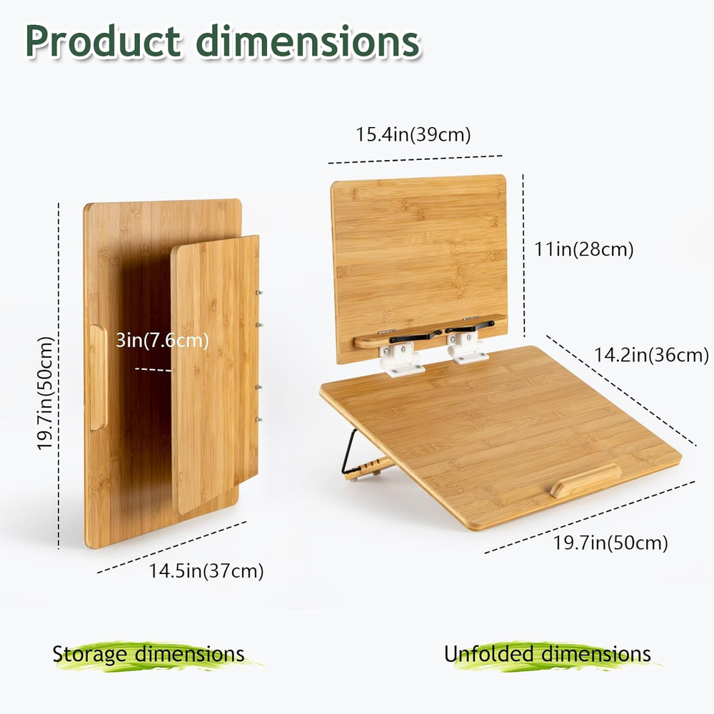 Portable Folding Bamboo Easel for Drawing, Painting & Crafts - Adjustable Size