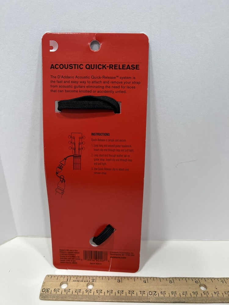 D'Addario Acoustic Quick-Release Strap Release Holder System DGS15
