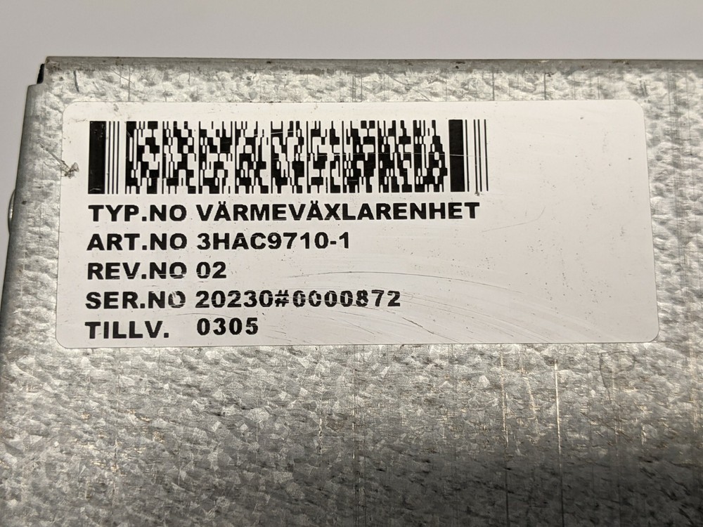 ABB 3HAC9710-1 Rev 02 Heat Exchanger Unit