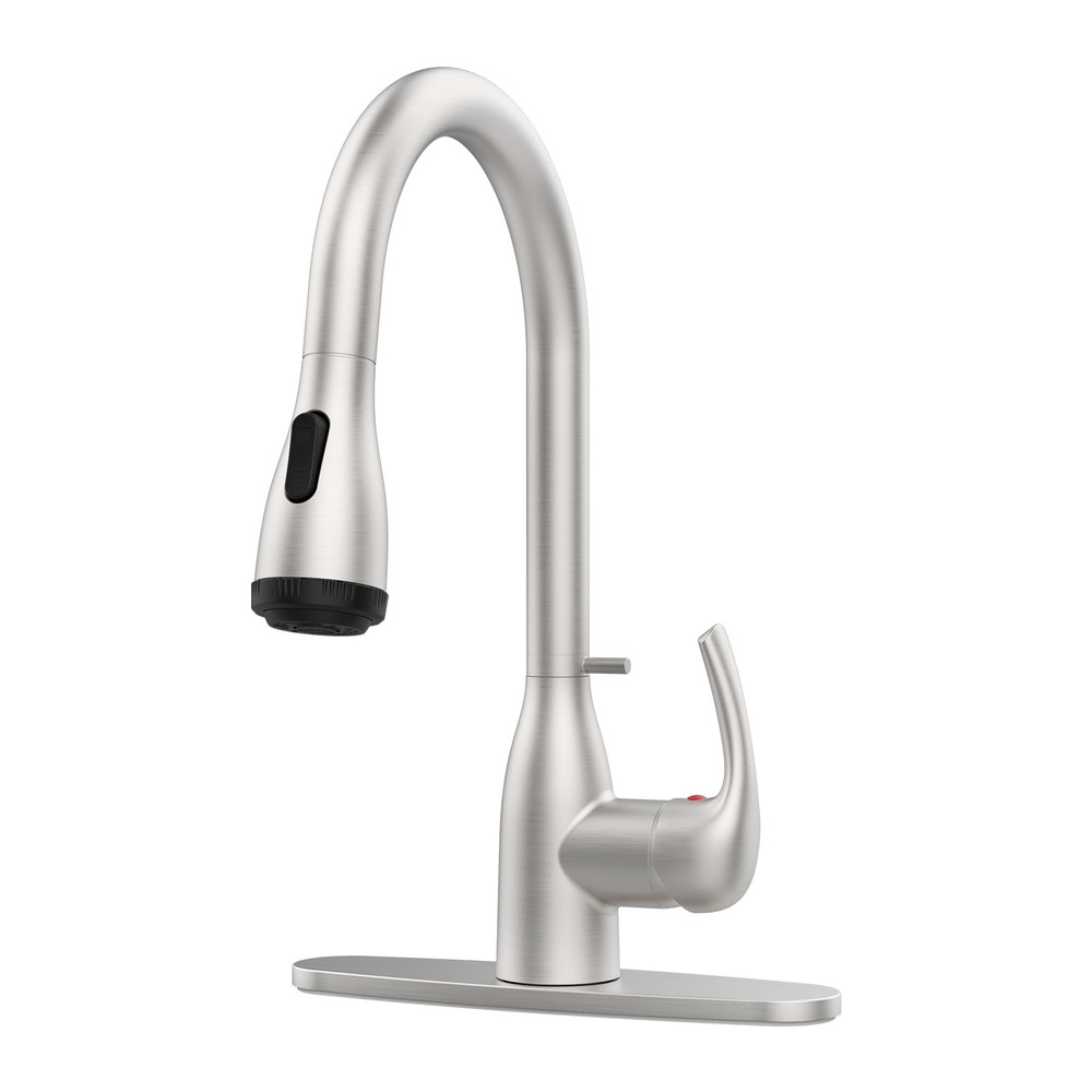 Kitchen Faucet with Pull Down Sprayer and 4 Spraying Modes Brushed Nickel