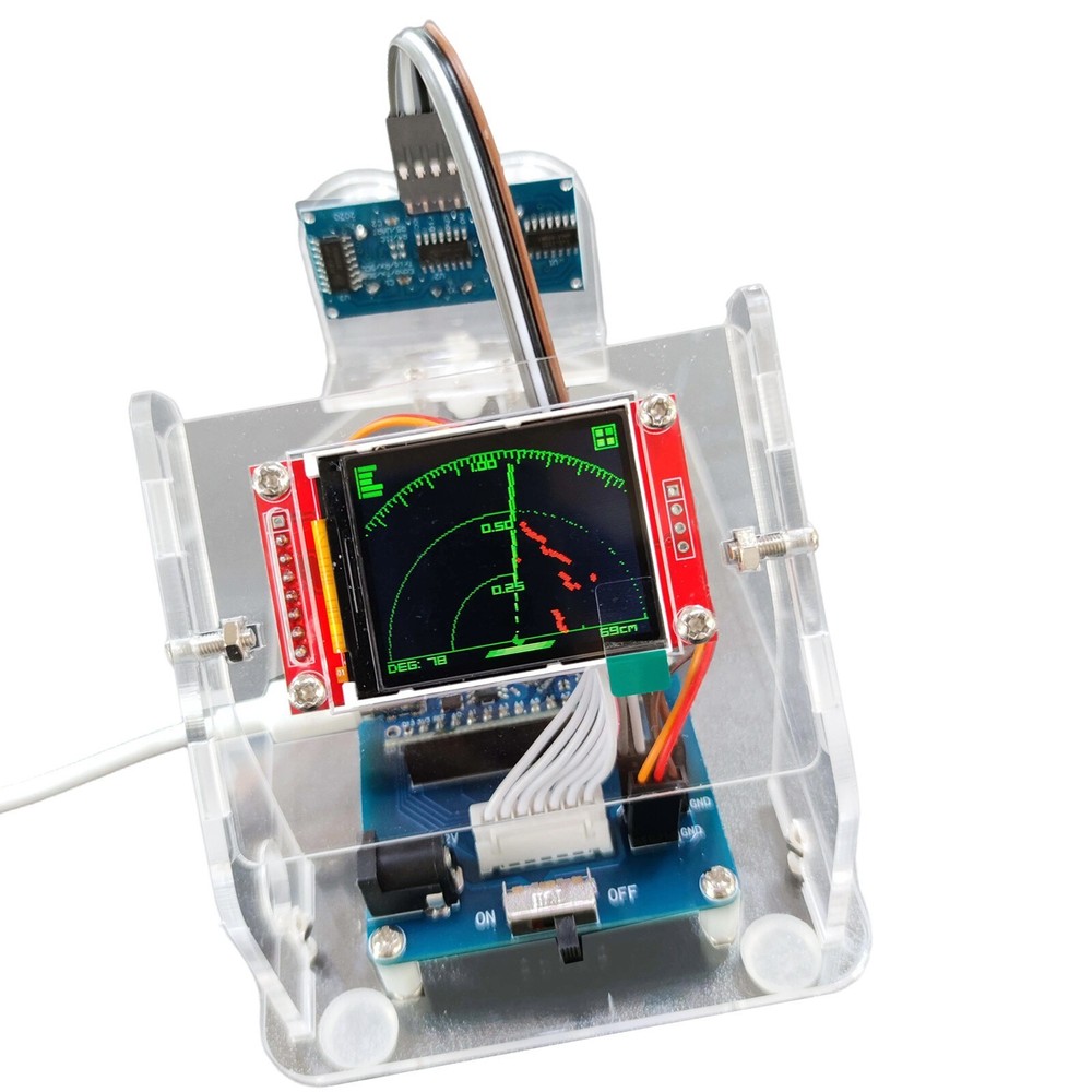 Mini Ultrasonic Radar Support Mini Screen Display for Arduino Starter Kit