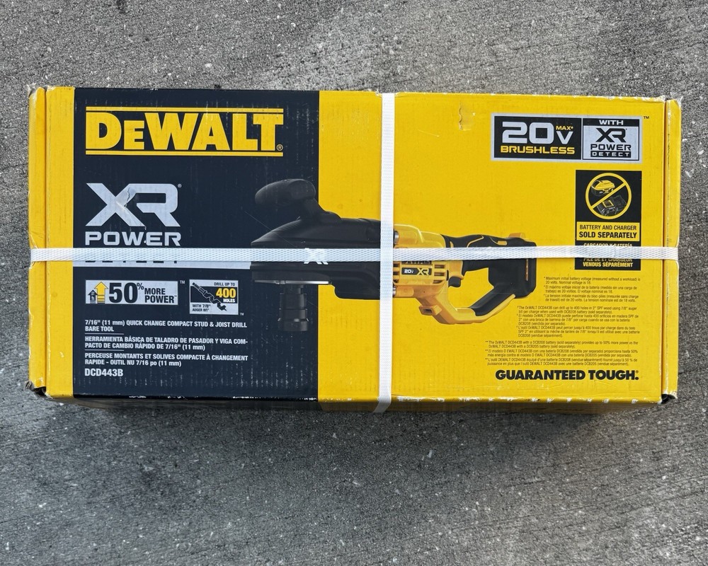 DeWalt XR Power Detect 7/16” Quick Change Compact Stud & Joist Drill Bare Tool