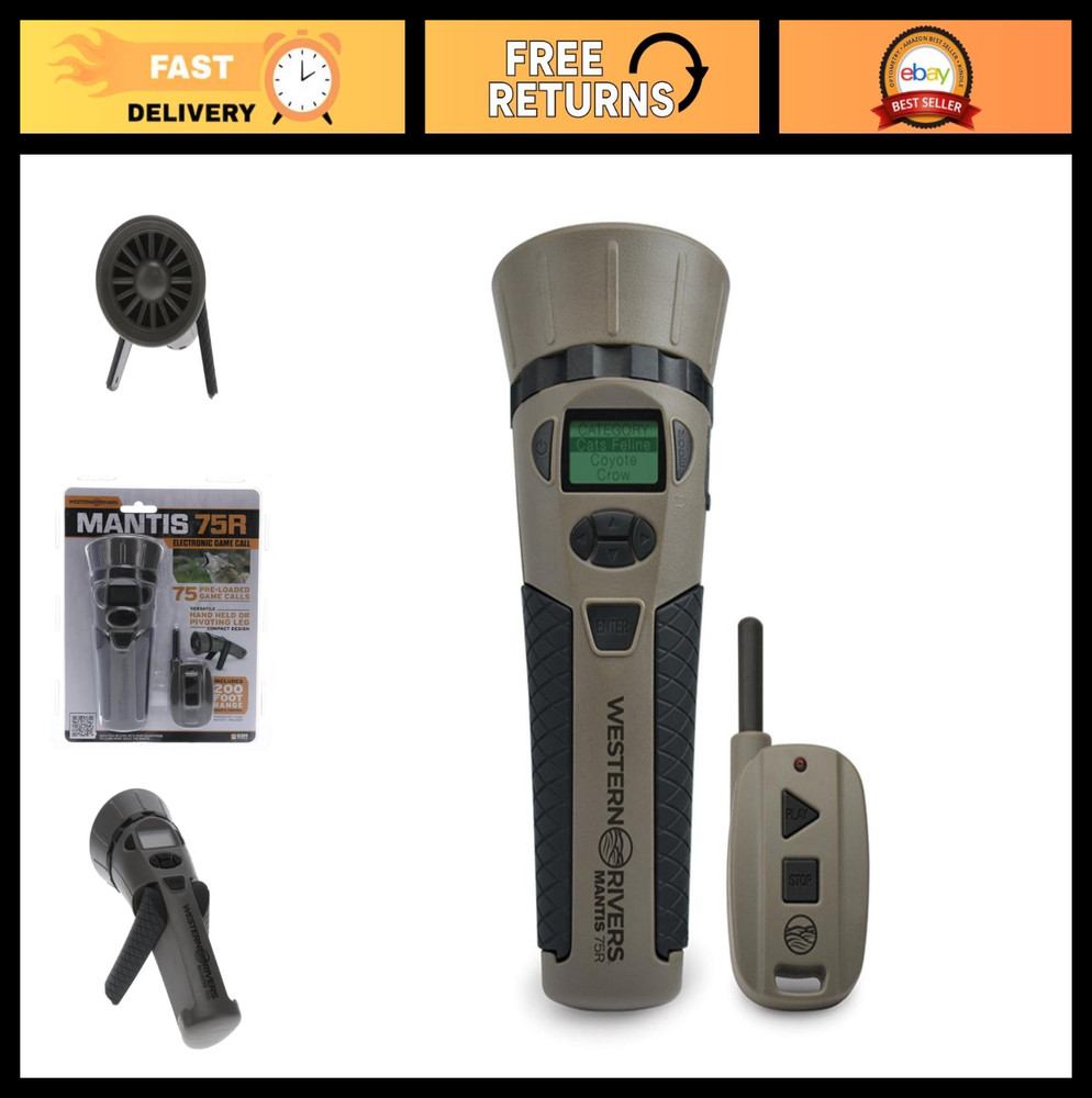 Compact Handheld Electronic Game Call with Remote - Predator Hunting Accessory