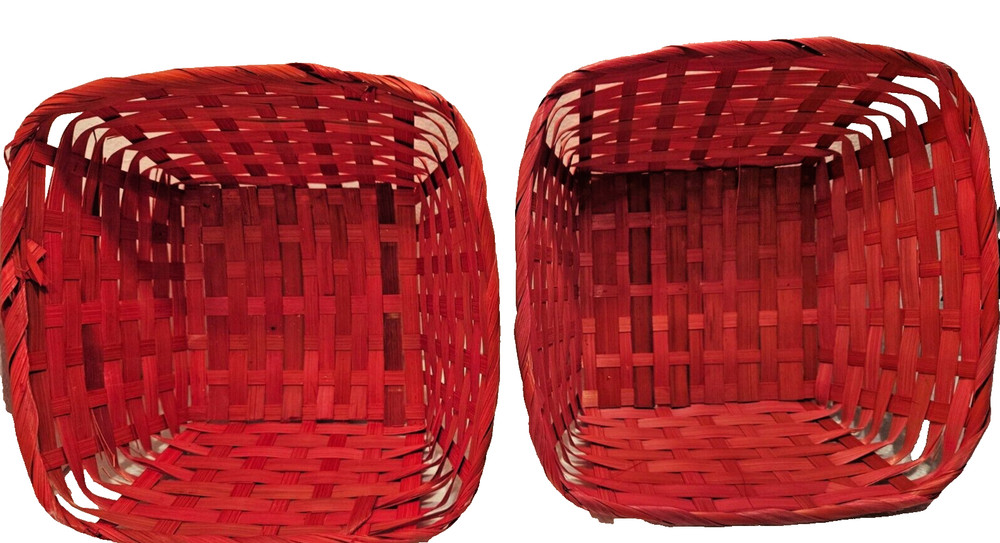 Festive Decorative Red Baskets (2)