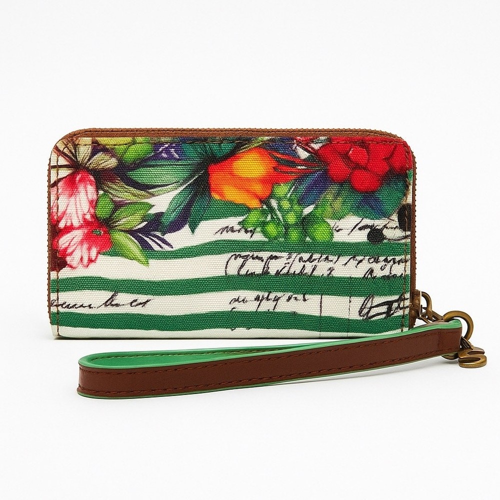 Desigual Zip Around Tropical Print Wallet