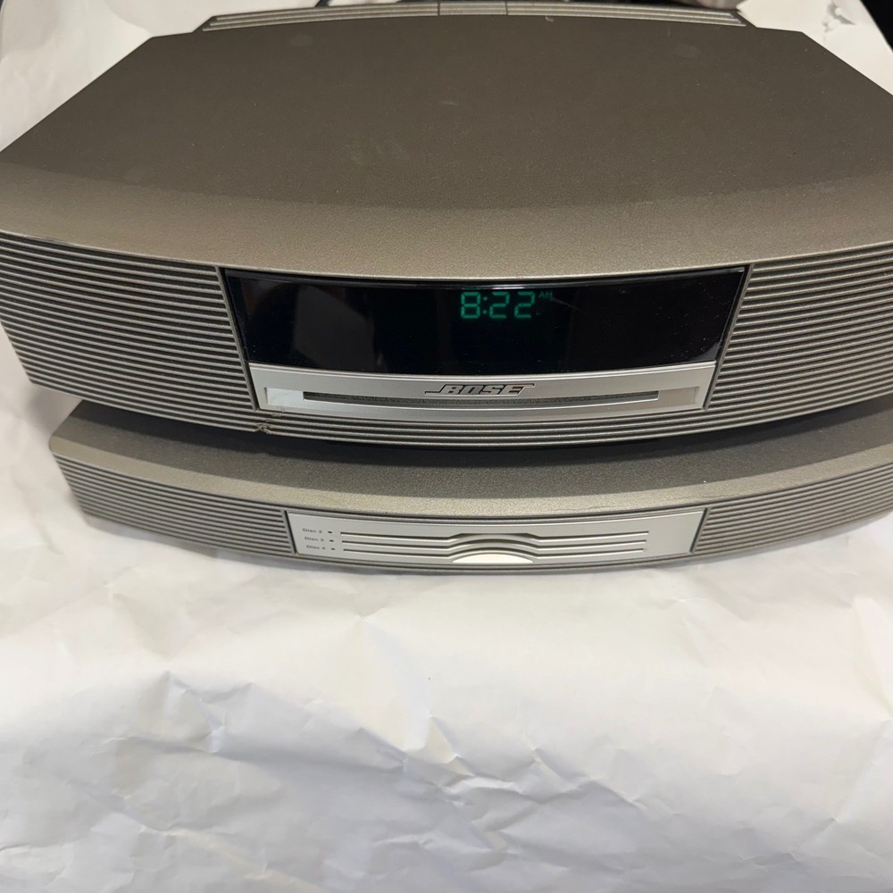 Bose Wave Music System III Multi-CD Changer Gray 4-Disc Remote FM/AM Untested