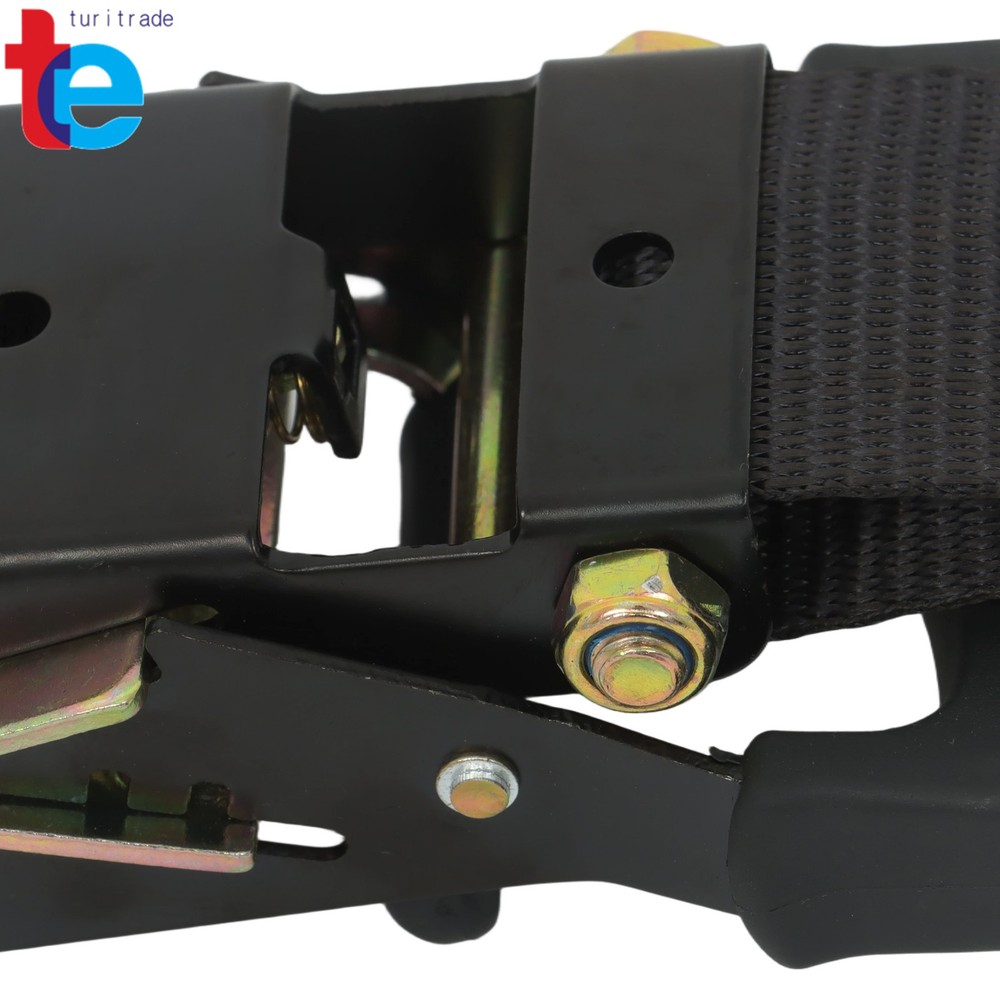 Utility Wheel Chock Tire Strap Tie Down Kit 4PCS E-Track 2PCS 6' Tie Down Strap