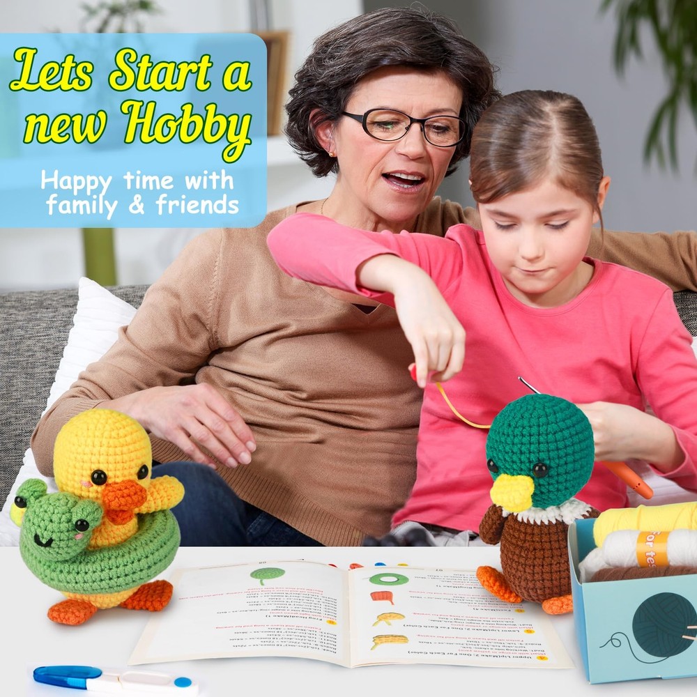 Crochet Kit for Beginners, Crochet Kit with Step-by-Step Video Tutorials, Cro...